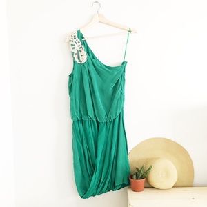 Tibi Silk One-Shoulder Dress